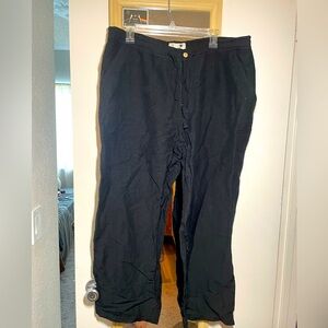 Havana Men's Black Linen Pants